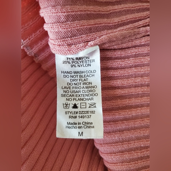 Teak Rose Ribbed Mini Dress Size Medium - Picture 6 of 7